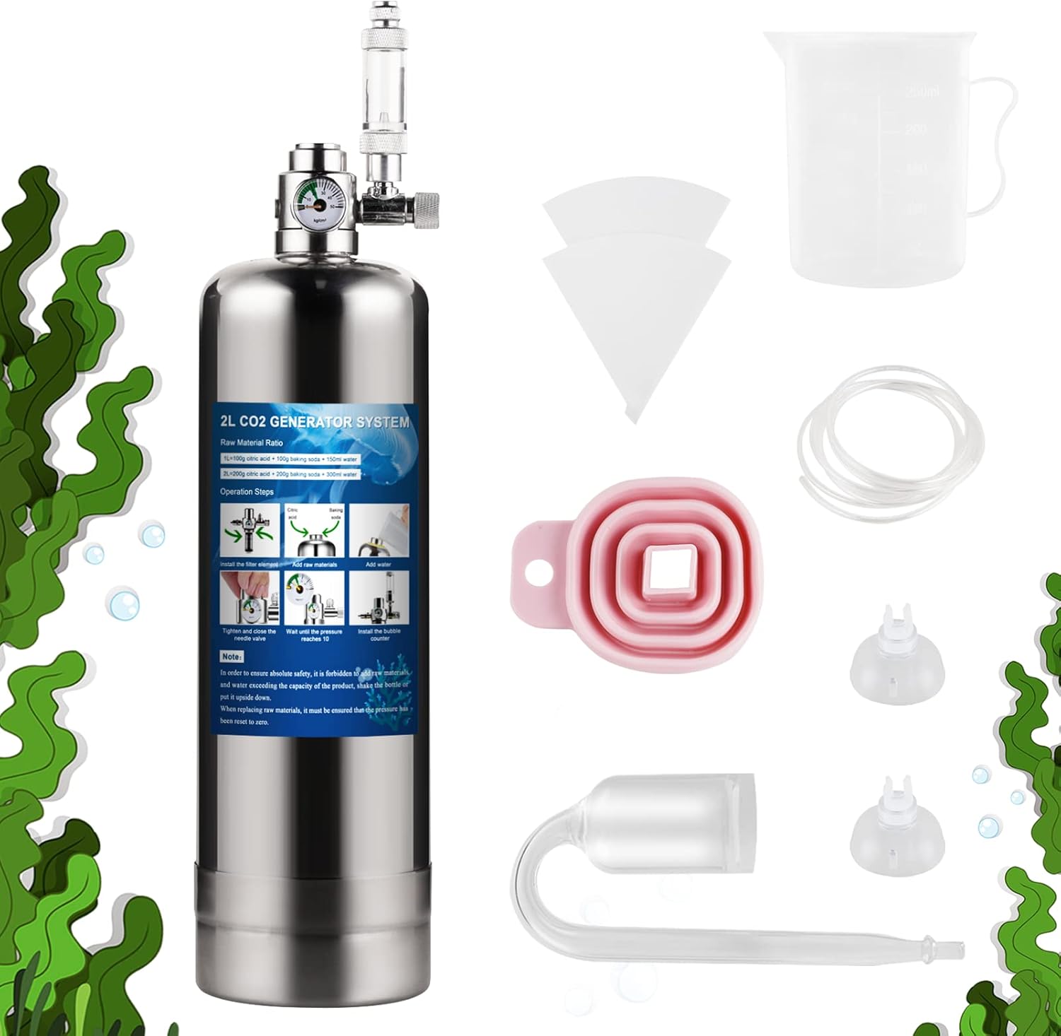 ADA CO2レギュレーター co2パレングラス セット ADA パレングラス